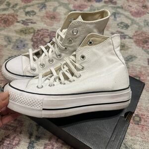 White Platform Converse
